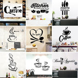 18 Style Large Kitchen Wall Sticker Vinyl Stickers Decals for House Decoration Accessories Mural Home Decor Wallpaper Poster