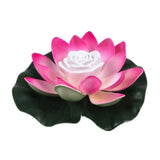 Artificial Lotus-shaped Changed Floating Flower LED Lamps Water Swimming Pool Wishing Light 18cm With Including Battery Flowers
